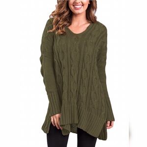 Sidefeel V Neck Loose Fit Knit Sweater